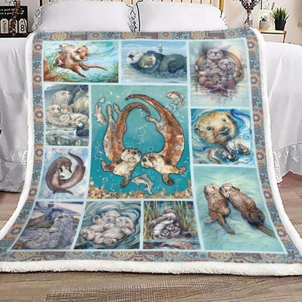 Otter Fleece Blanket Sherpa Blanket