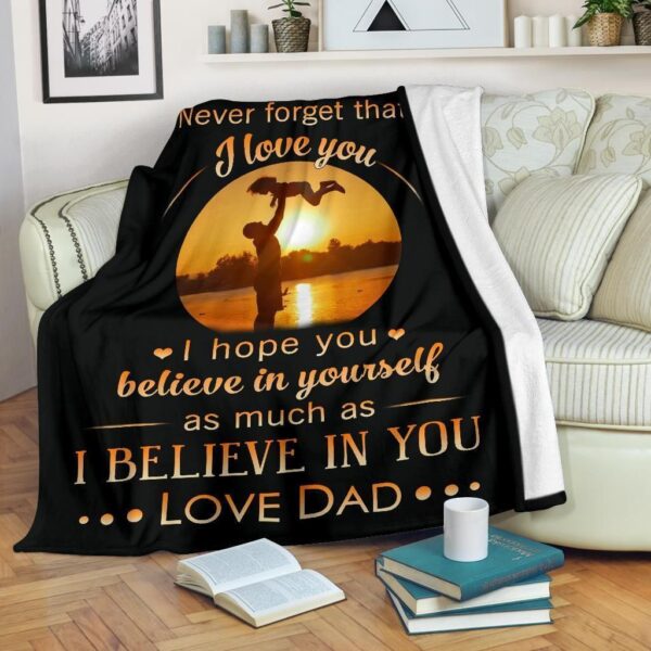 To My Daughter Fleece Blanket Sherpa Blanket