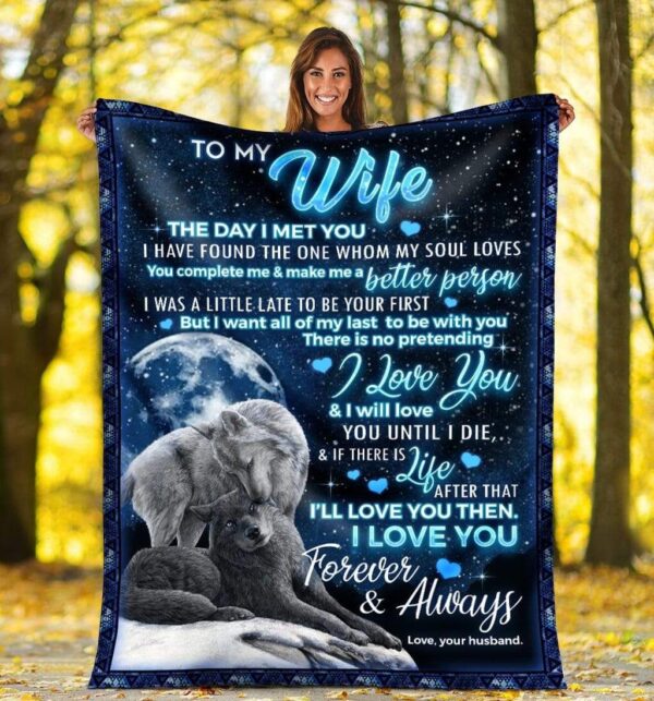 To My Wife Fleece Blanket Sherpa Blanket