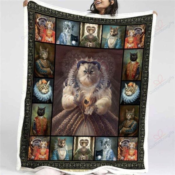 Cat Lady Fleece Blanket Sherpa Blanket