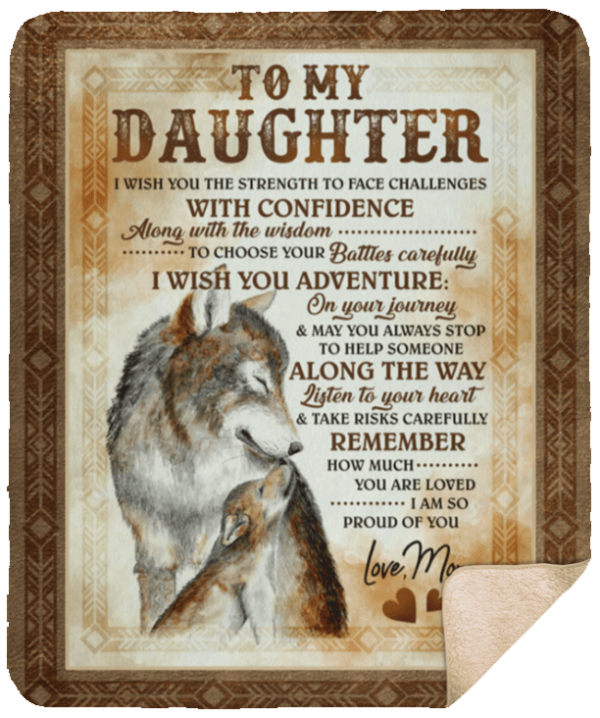 To My Daughter Fleece Blanket Sherpa Blanket