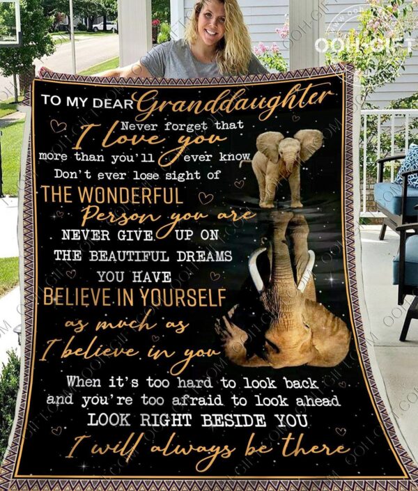 Granddaughter I Believe In You Fleece Blanket Sherpa Blanket