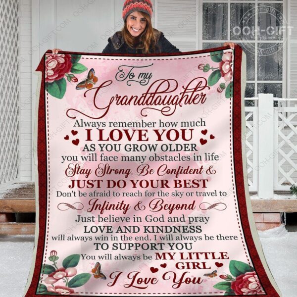 My Confident Granddaughter Fleece Blanket Sherpa Blanket
