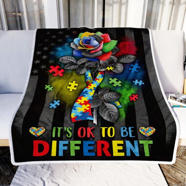 It Is Ok To Be Different Fleece Blanket Sherpa Blanket