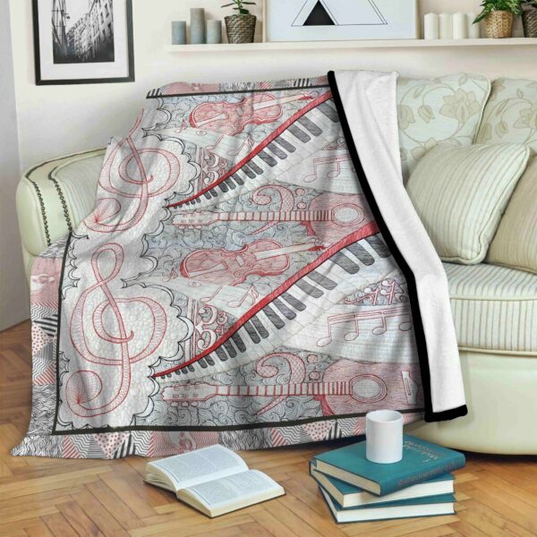 Musical Instrument Fleece Blanket Sherpa Blanket