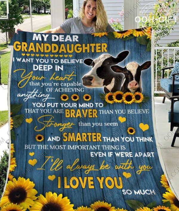 Granddaughter Brave Granddaughter Fleece Blanket Sherpa Blanket