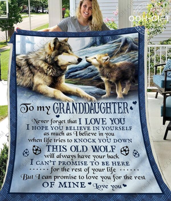 To My Granddaughter Fleece Blanket Sherpa Blanket
