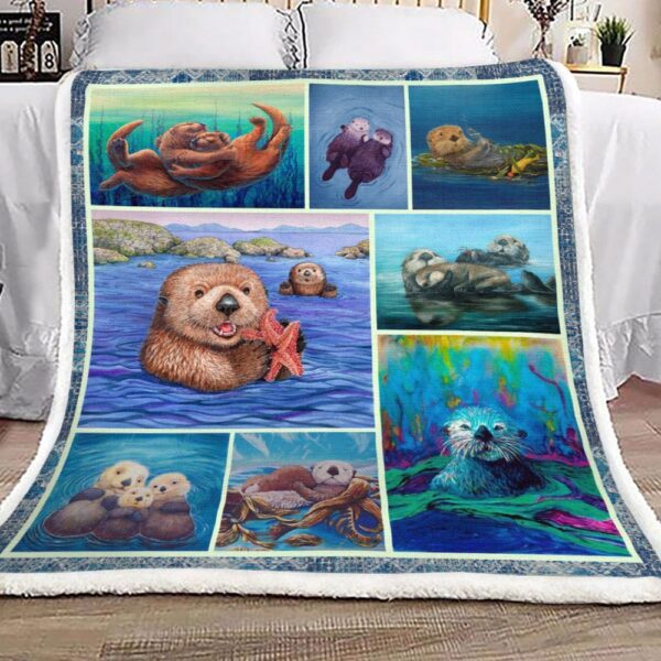 Otter Fleece Blanket Sherpa Blanket