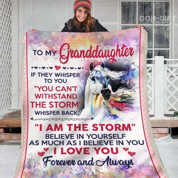 Granddaughter Believe In Yourself Fleece Blanket Sherpa Blanket