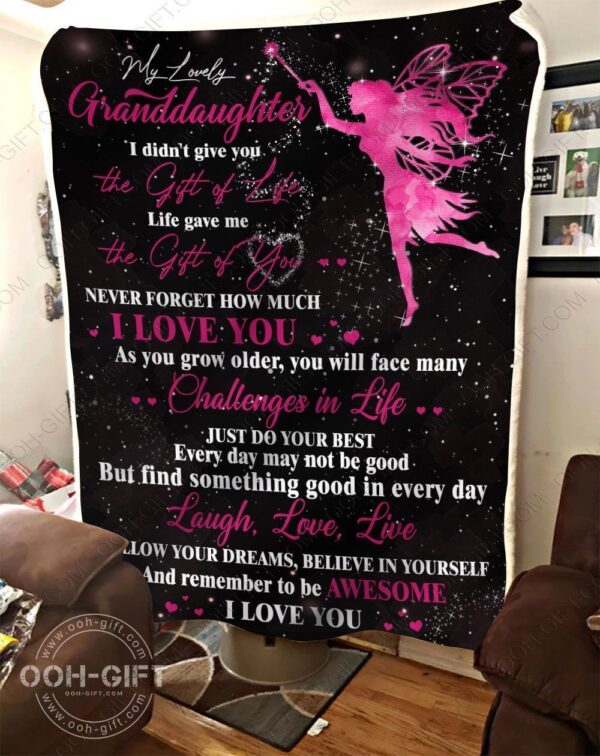 Granddaughter Fairy Fleece Blanket Sherpa Blanket