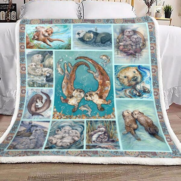 Otter Fleece Blanket Sherpa Blanket