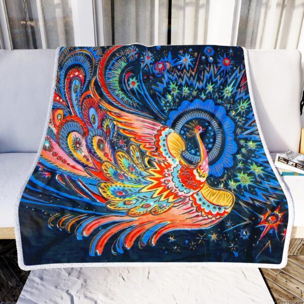 Peacock Art Fleece Blanket Sherpa Blanket