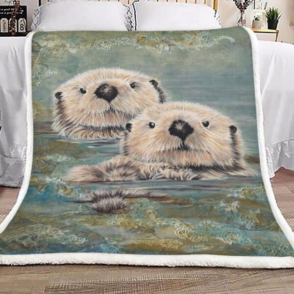 Otters Fleece Blanket Sherpa Blanket
