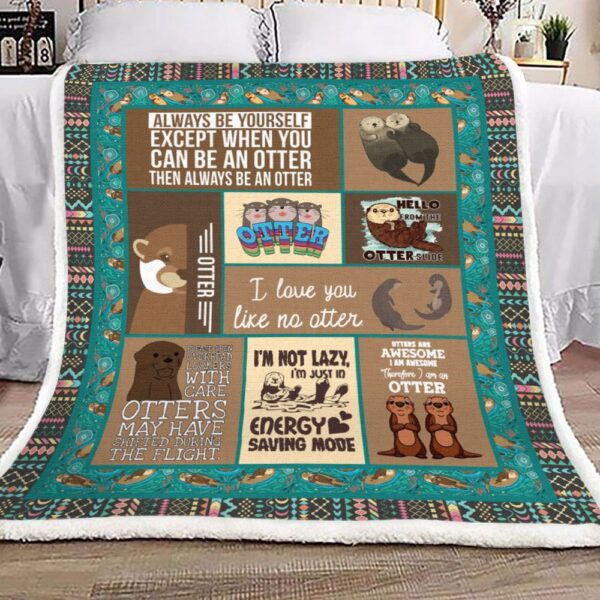 Otter Fleece Blanket Sherpa Blanket
