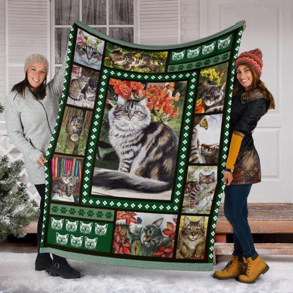 Cat Fleece Blanket Sherpa Blanket