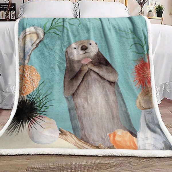 Otter Fleece Blanket Sherpa Blanket