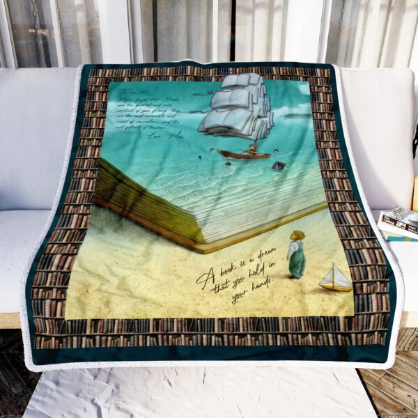 To My Son A Gift For Book Lovers Fleece Blanket Sherpa Blanket