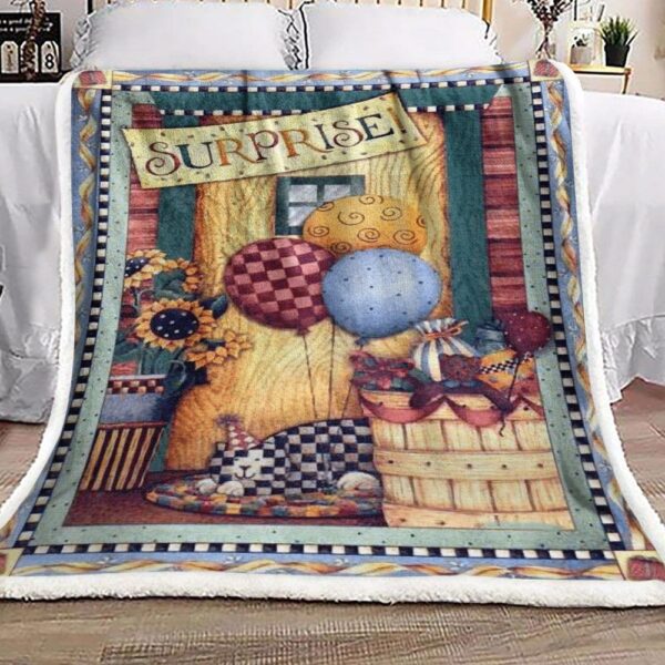 Cat Fleece Blanket Sherpa Blanket