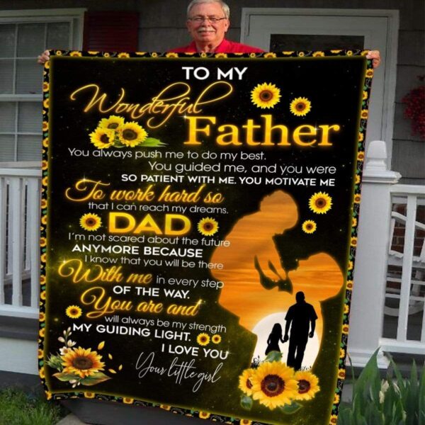 To My Father Fleece Blanket Sherpa Blanket