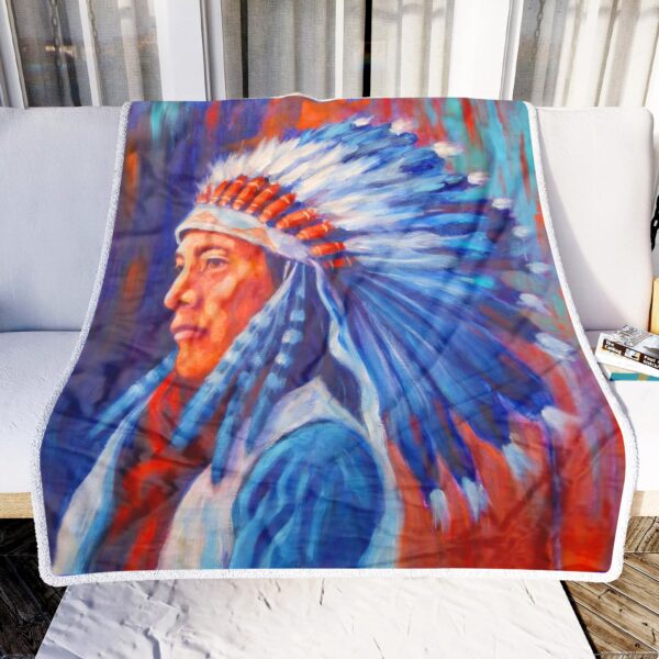 Native American Fleece Blanket Sherpa Blanket