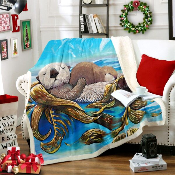 Otter Fleece Blanket Sherpa Blanket