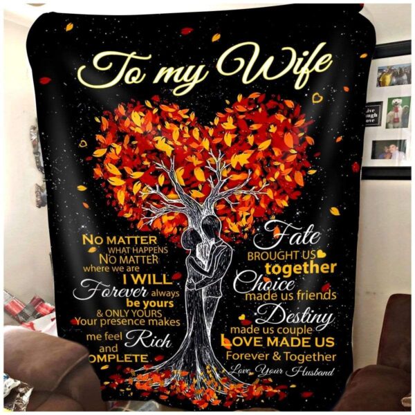 To My Wife Fleece Blanket Sherpa Blanket