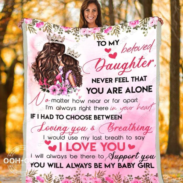 Daughter My Baby Girl Fleece Blanket Sherpa Blanket