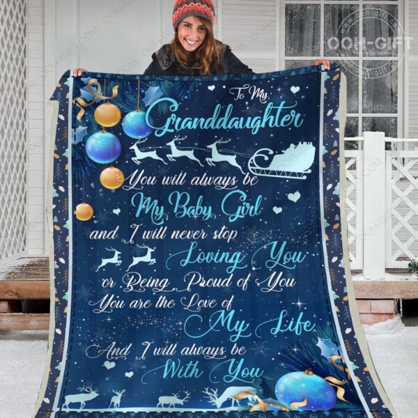 Granddaughter Love Of My Life Fleece Blanket Sherpa Blanket