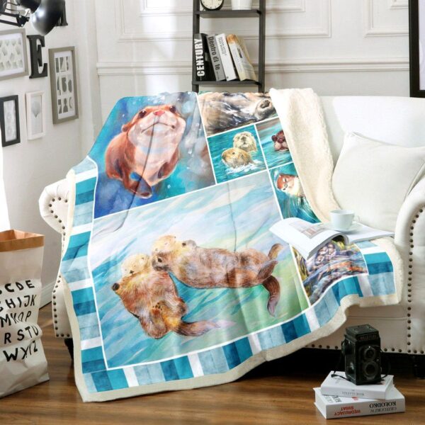 Otter Fleece Blanket Sherpa Blanket
