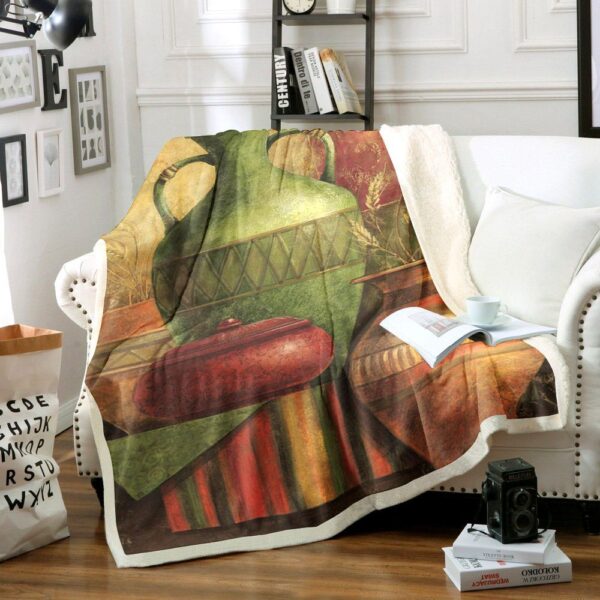 Pottery Fleece Blanket Sherpa Blanket