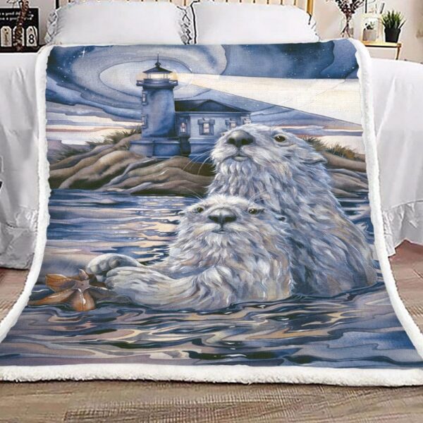 Otter Fleece Blanket Sherpa Blanket