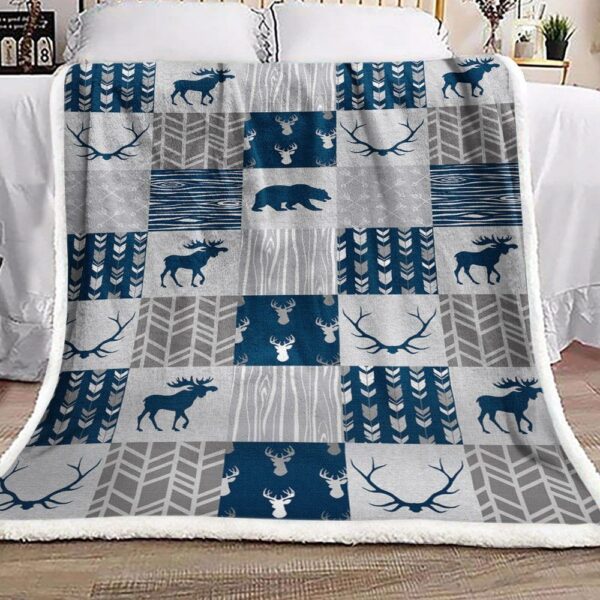 Deer Native Fleece Blanket Sherpa Blanket