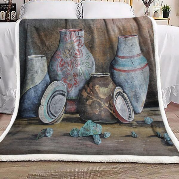 Pottery Fleece Blanket Sherpa Blanket