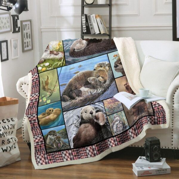 Otter Fleece Blanket Sherpa Blanket