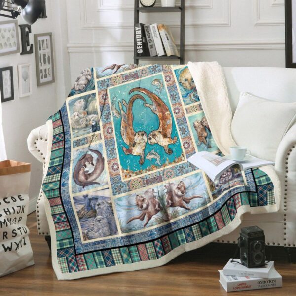 Otter Fleece Blanket Sherpa Blanket