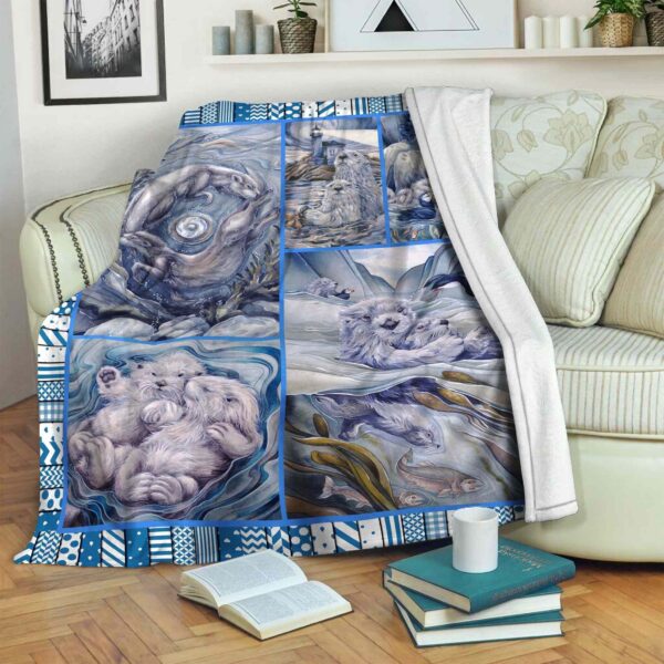 Otter Fleece Blanket Sherpa Blanket