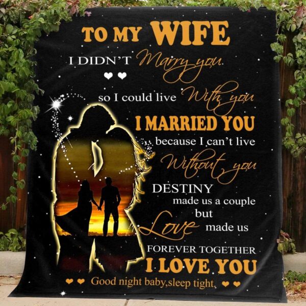 To My Wife Fleece Blanket Sherpa Blanket