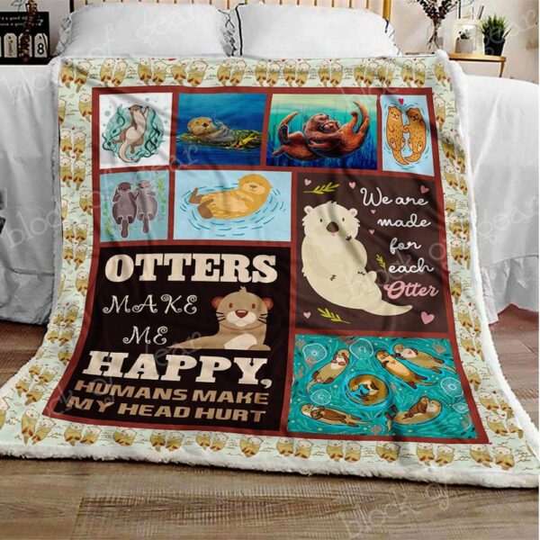 Otter Fleece Blanket Sherpa Blanket