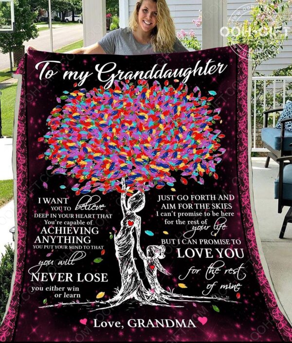 Granddaughter I Can Promise To Love You Fleece Blanket Sherpa Blanket