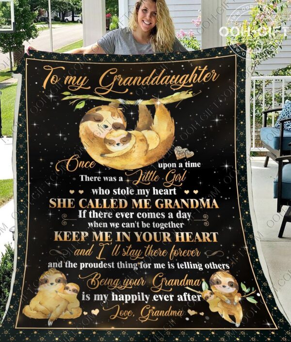 Granddaughter Once Upon A Time Fleece Blanket Sherpa Blanket