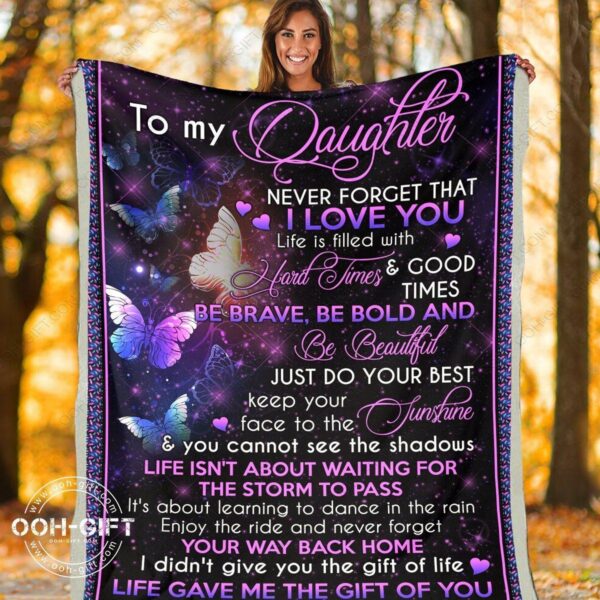Daughter Do Your Best Fleece Blanket Sherpa Blanket