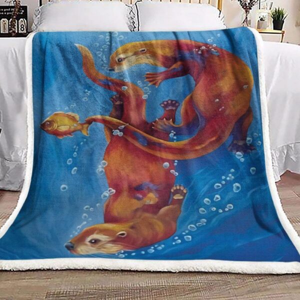 Otter Fleece Blanket Sherpa Blanket