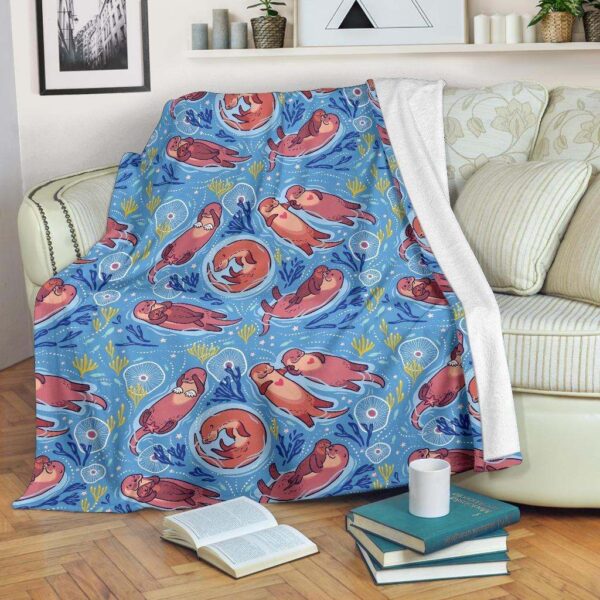 Otter Fleece Blanket Sherpa Blanket