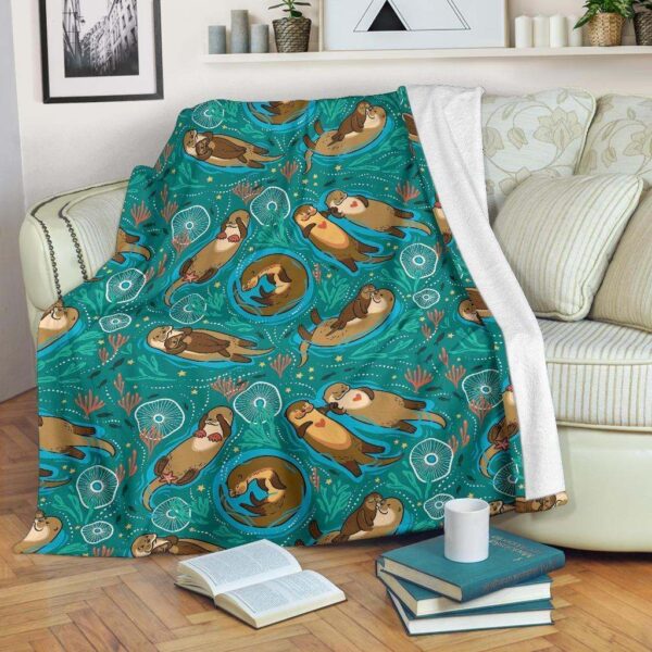 Otter Fleece Blanket Sherpa Blanket