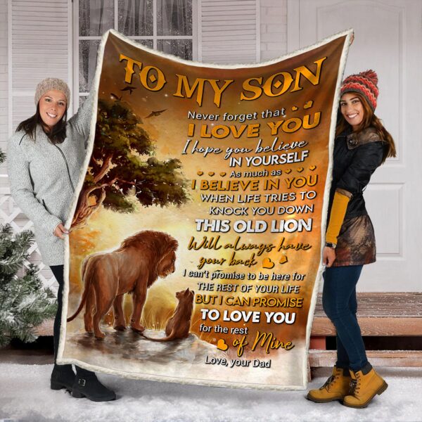 To My Son Fleece Blanket Sherpa Blanket