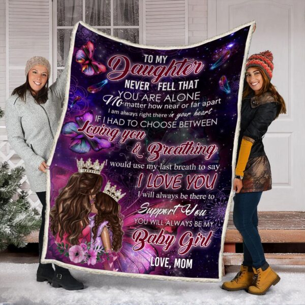 To My Daughter Fleece Blanket Sherpa Blanket