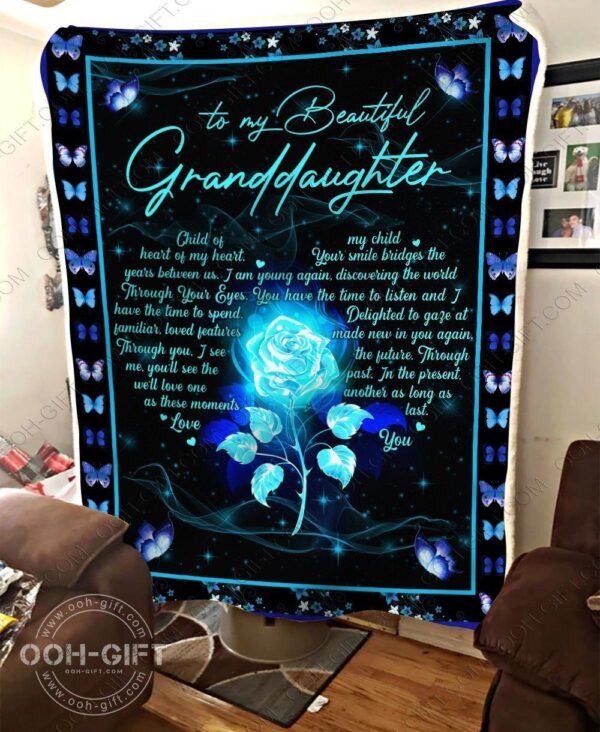 Granddaughter My Beautiful Granddaughter Fleece Blanket Sherpa Blanket