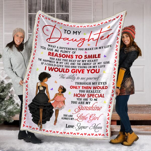 To My Daughter Fleece Blanket Sherpa Blanket
