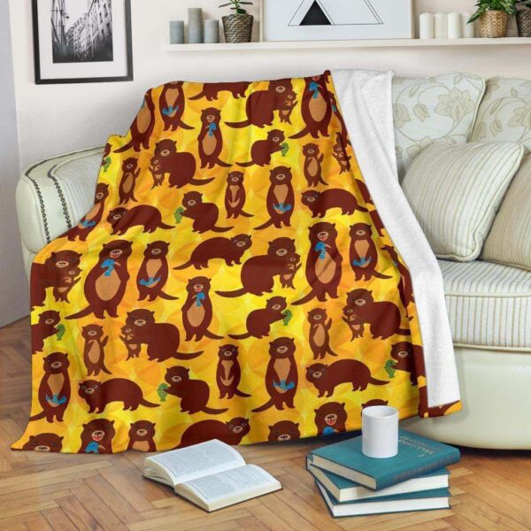 Otter Fleece Blanket Sherpa Blanket
