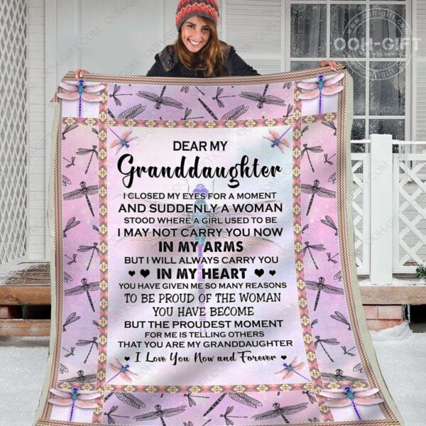 Granddaughter Dear My Granddaughter Fleece Blanket Sherpa Blanket